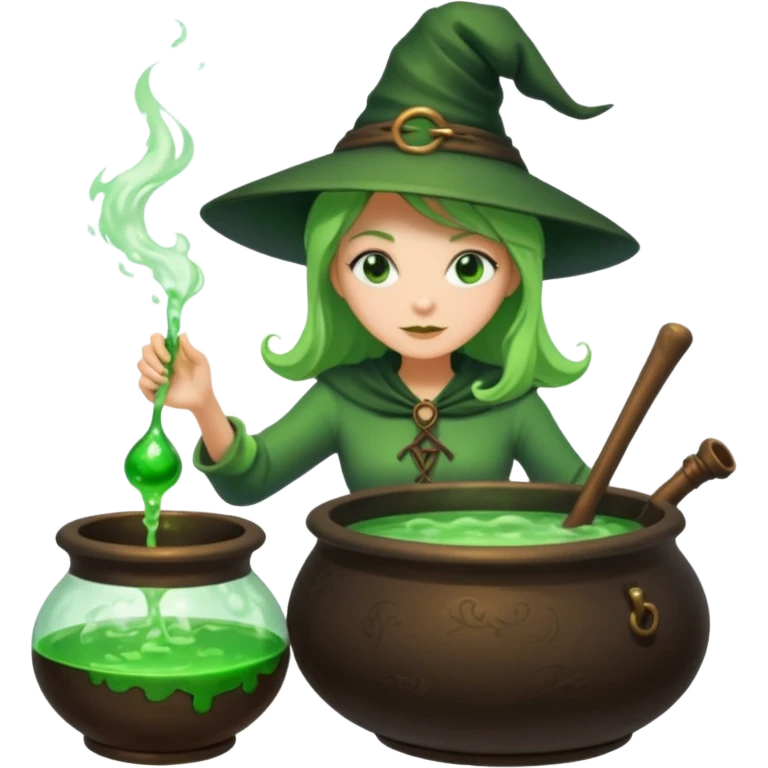 green witch cooking potion emoji