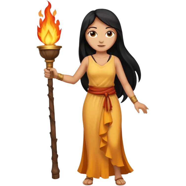 Ancient Torch Bearer woman emoji