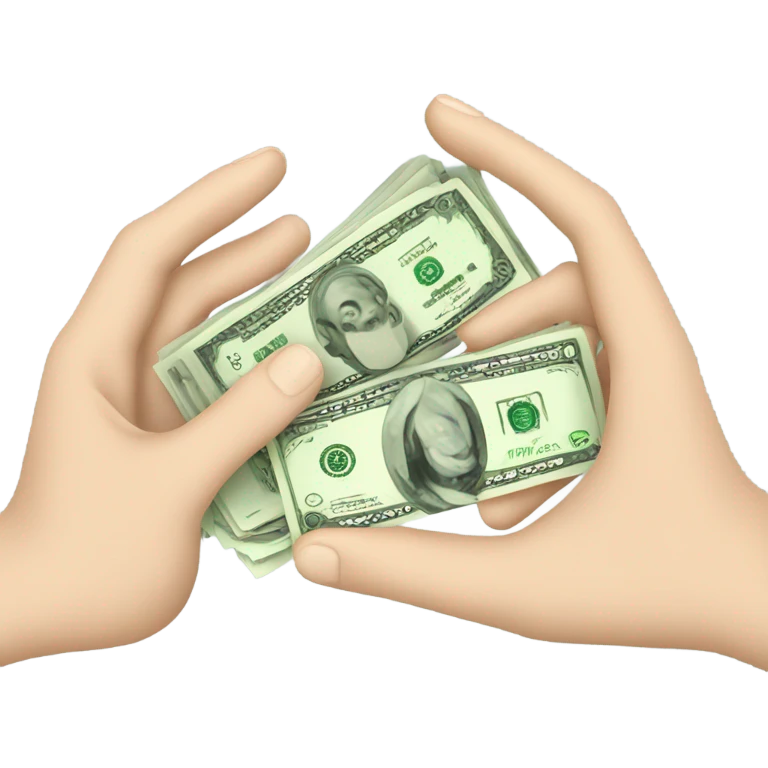 hands with money emoji