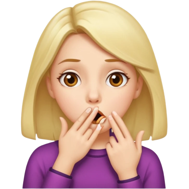 shhh wow girl emoji