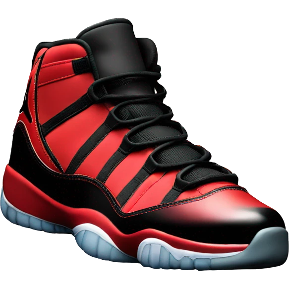 Emoji of Jordan xi shoes red and black color emoji