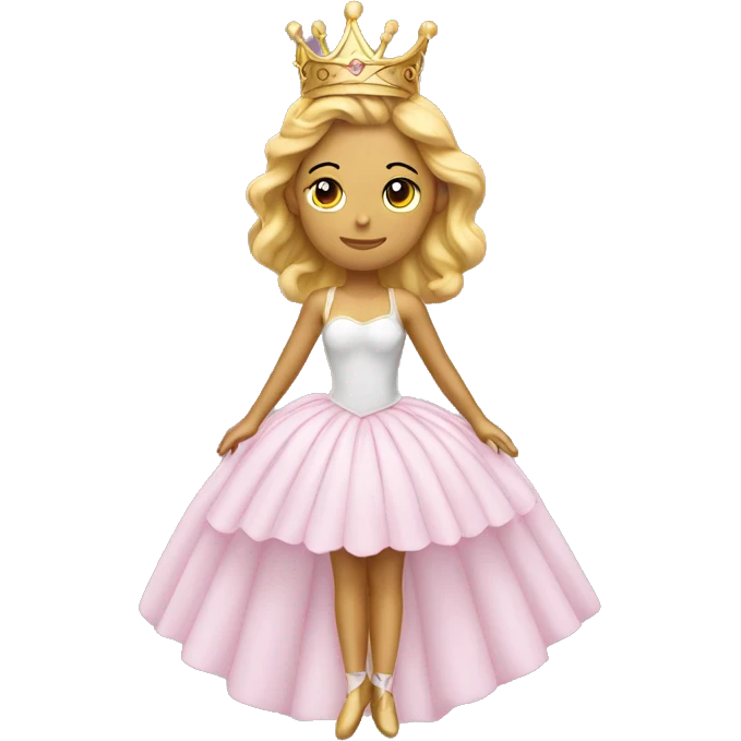 ballerina wings princess crown statue emoji