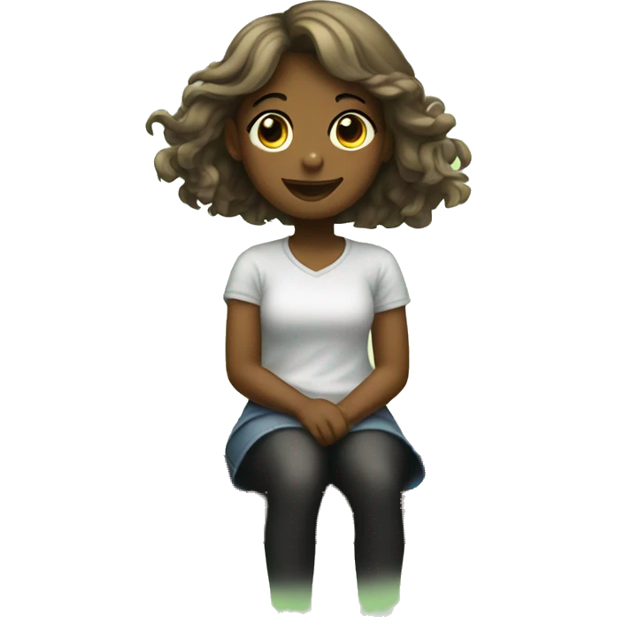 Girl sitting on swing  emoji