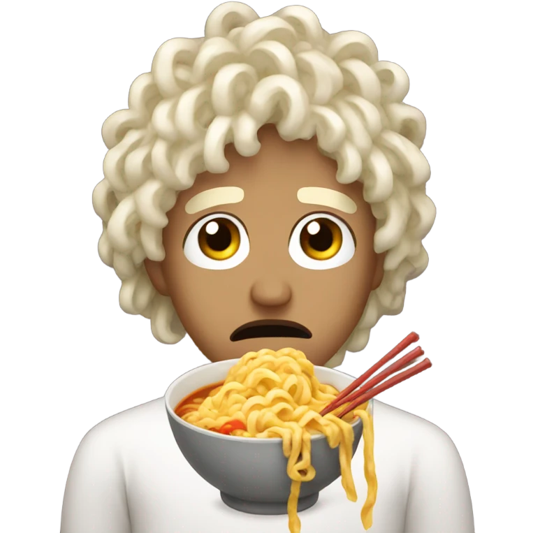 Sad ramen emoji