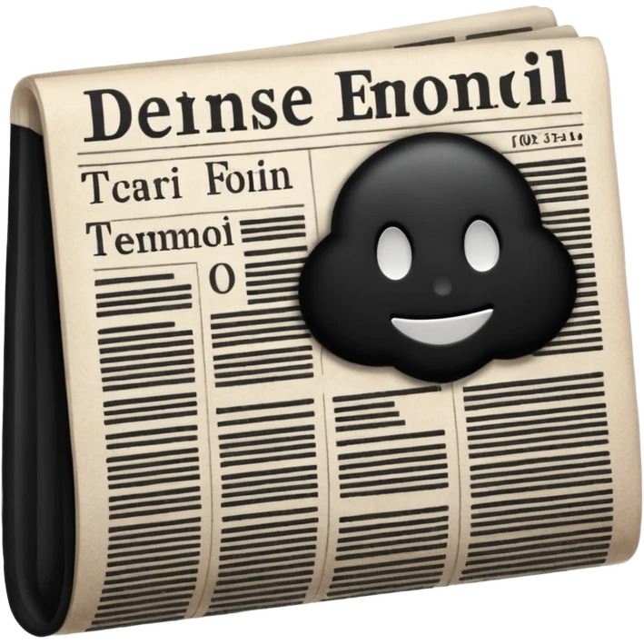 all-black or dark newspaper (it's important to not generate it with white spaces) emoji