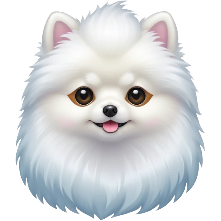 White pomeranian ghost emoji