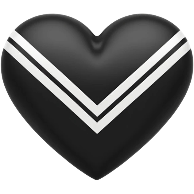 Adidas white stripes black heart emoji