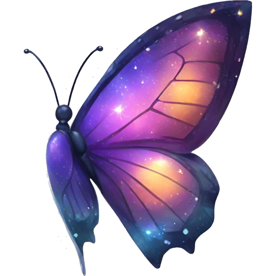 Nebula Gemstone Crystal Butterfly emoji