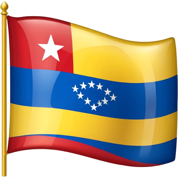 Bandera de Venezuela con destellos  emoji