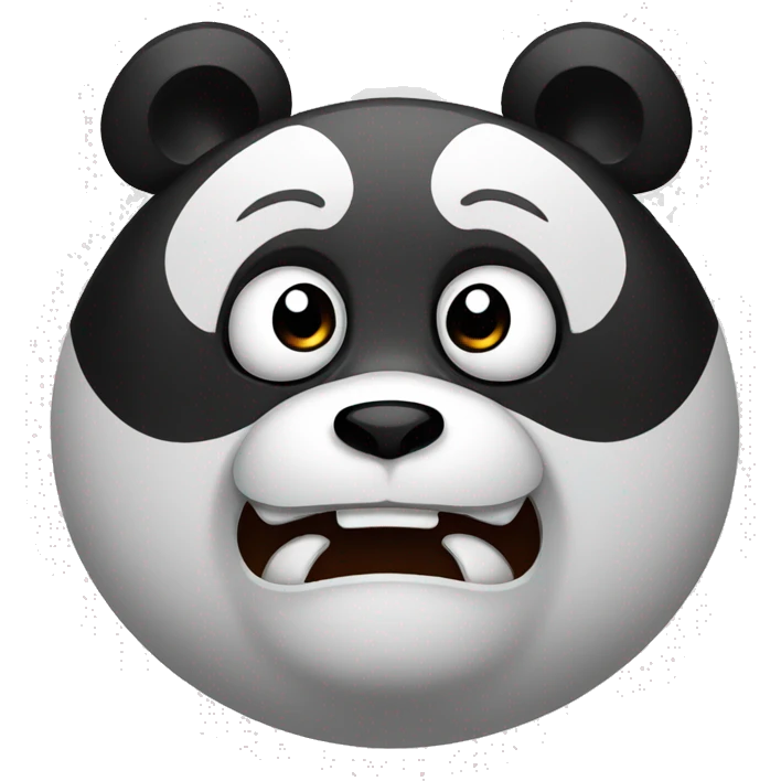 Angry panda emoji