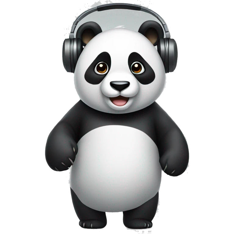 panda in headphones emoji