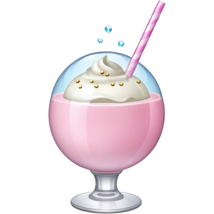 the crystal ball sparkles milkshake emoji