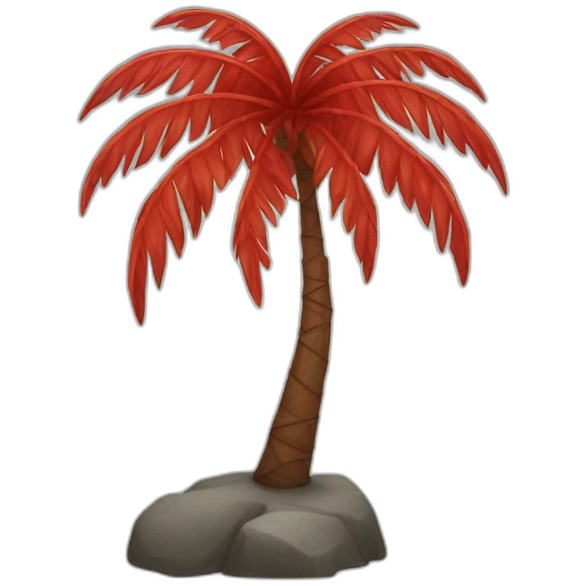 red palm emoji