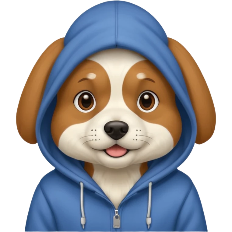 Dog with hoodie emoji