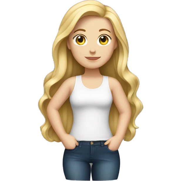 thick white girl with blonde hair  emoji