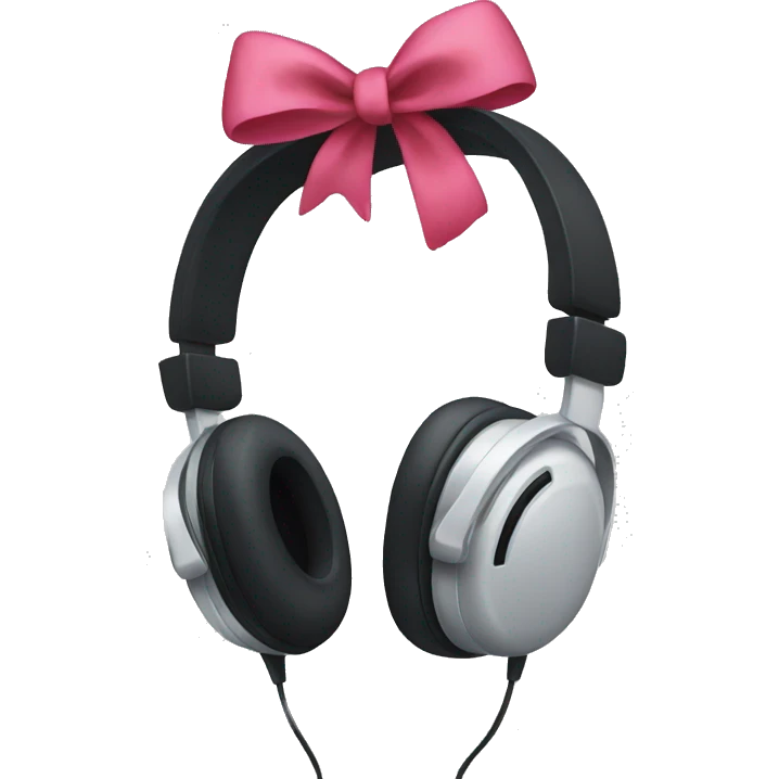 Headphones with bows emoji