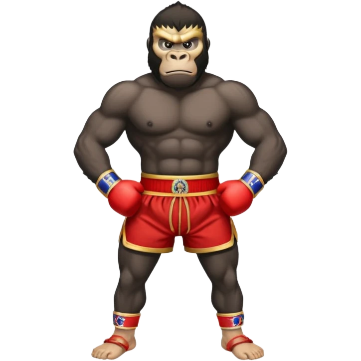 king kong muay thai shorts emoji