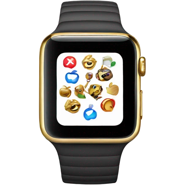 gold apple watch emoji