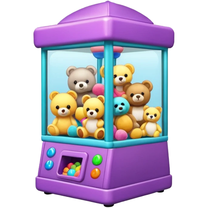 Claw machine with toys emoji