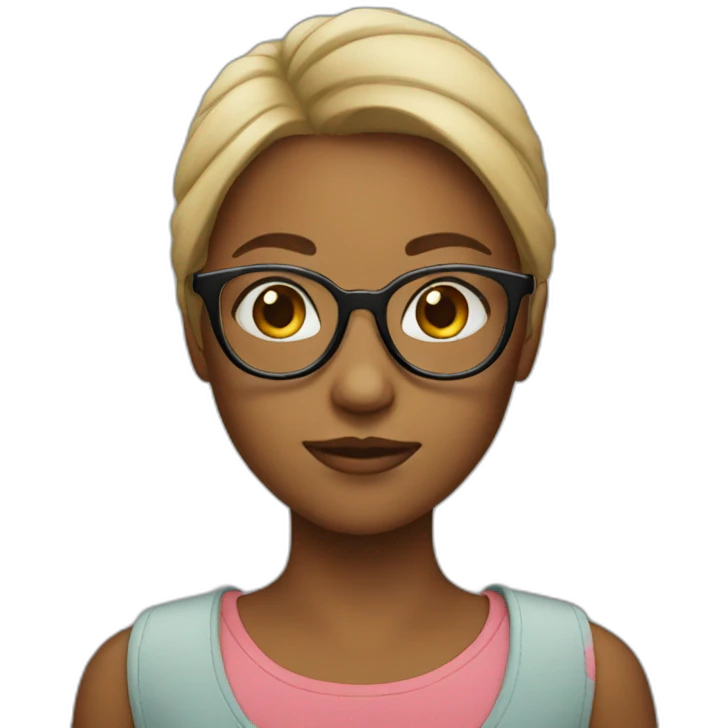 girl with glasses emoji