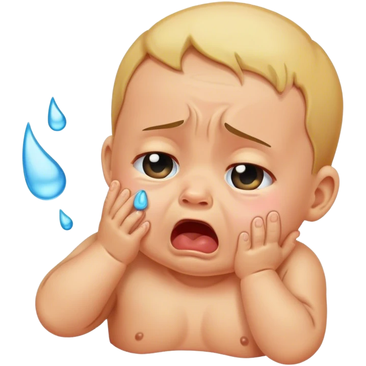 Baby crying emoji
