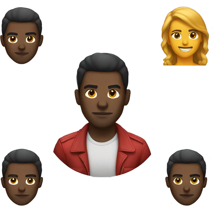 Black man in a hellcat emoji