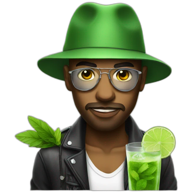 gangsta with mojito  emoji