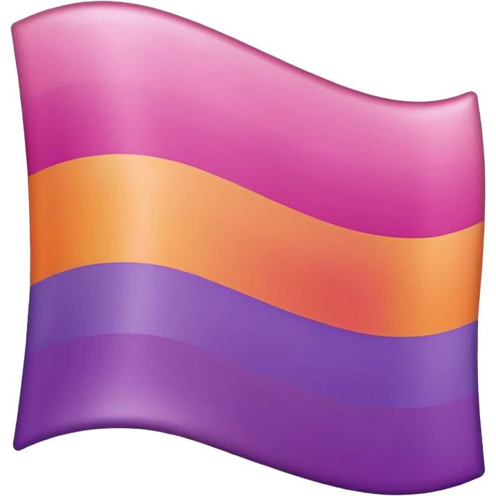 lesbian pride flag, waving, soft gradient, no text emoji