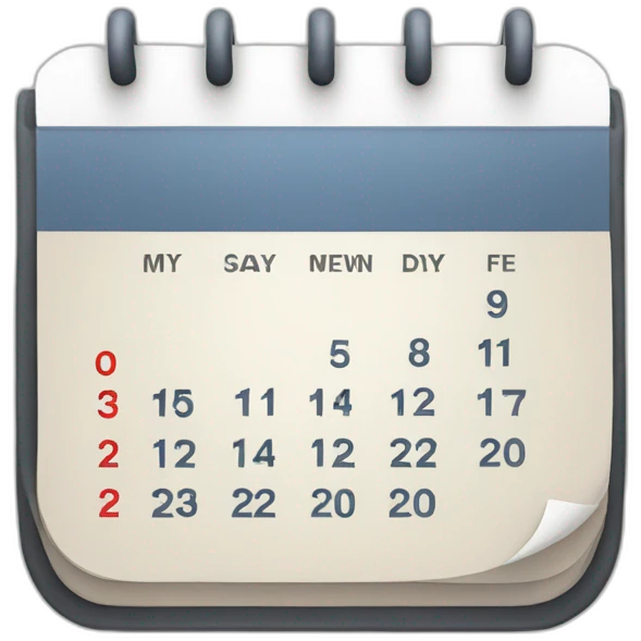 calendar 1 moneth emoji