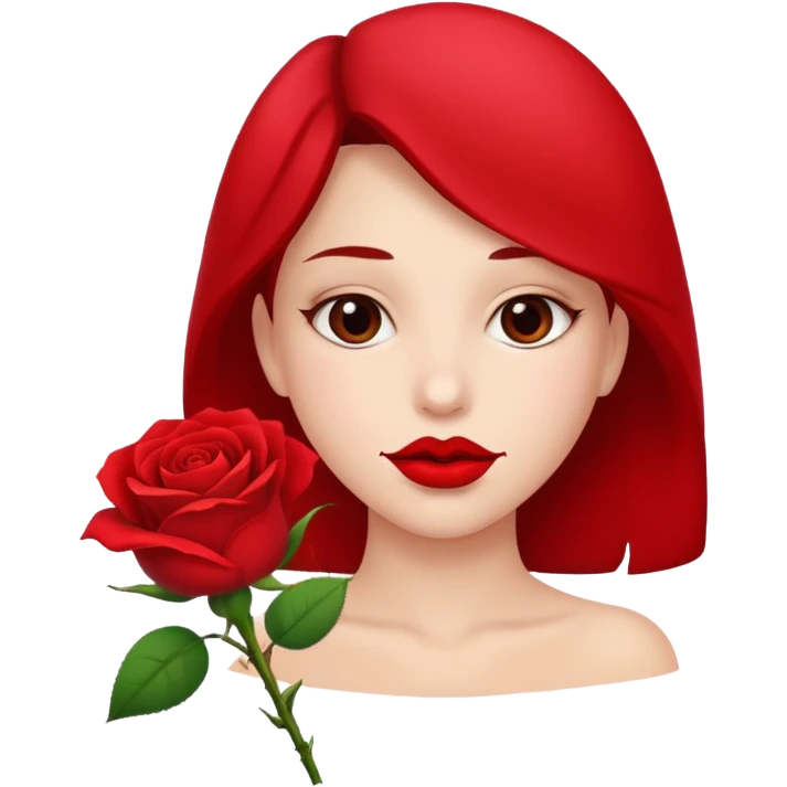 Face with a rose in the mouth emoji