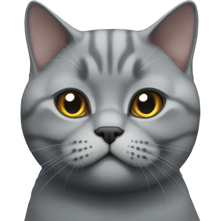 Big gray British shorthair cat  emoji