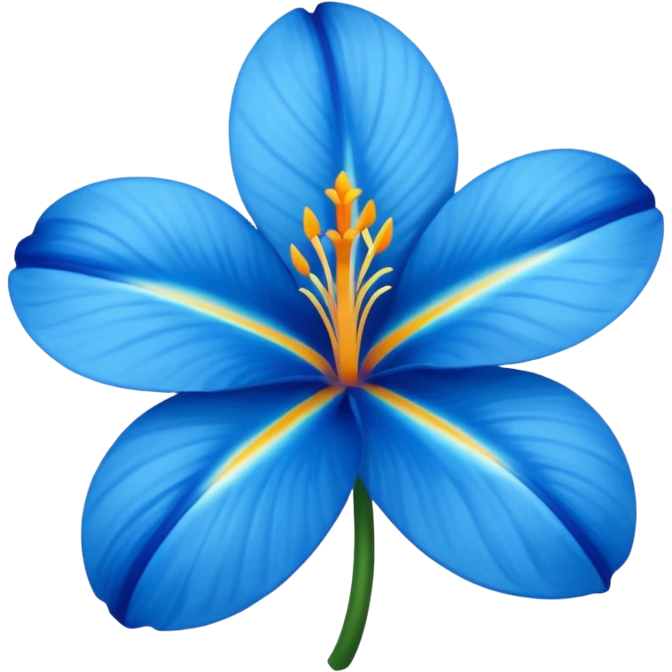 tropical flower blue emoji
