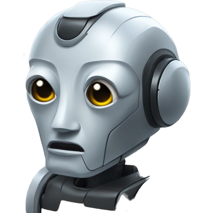 bilgisayar kullanan robot emoji