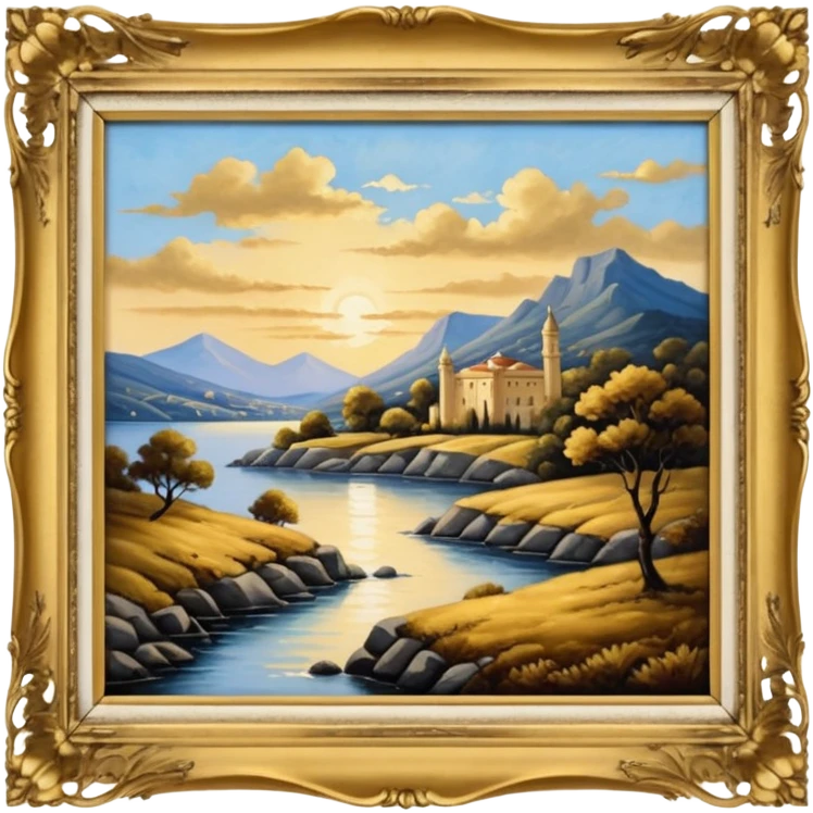 Old painting in the auction emoji