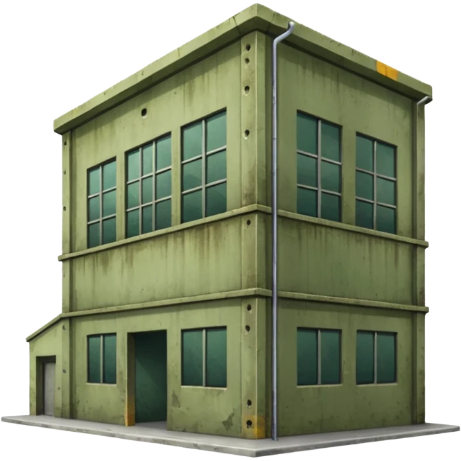 military green warehouse emoji