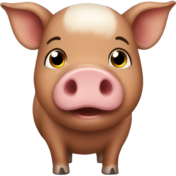 brown pig  emoji