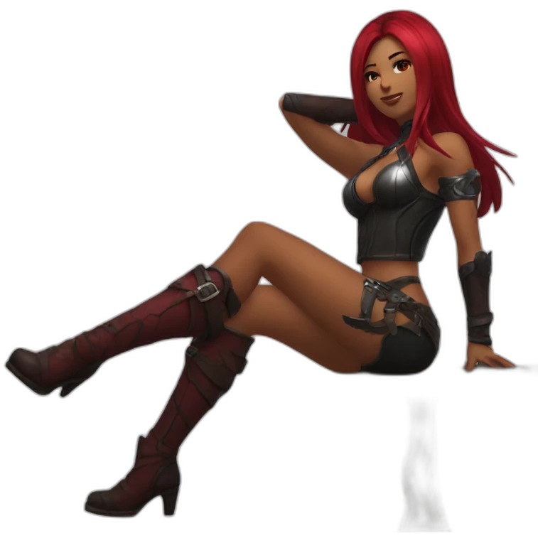 Katarina posing legs sfw emoji