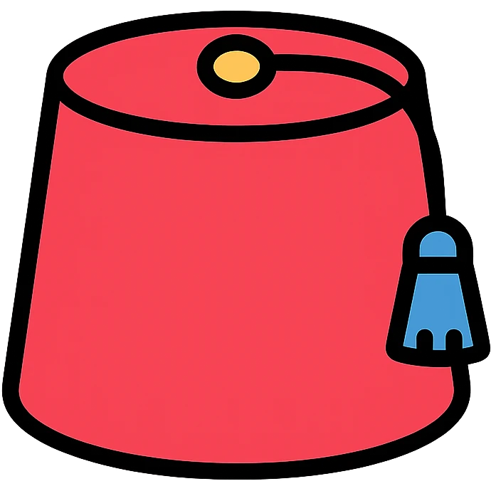 colored fez hat icon emoji