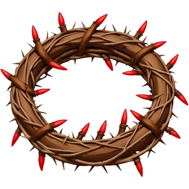 crown of thorns with blood dripping from it  emoji