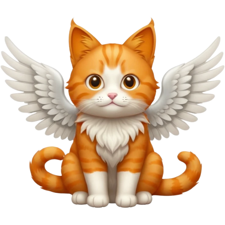 orange cat with wing emoji