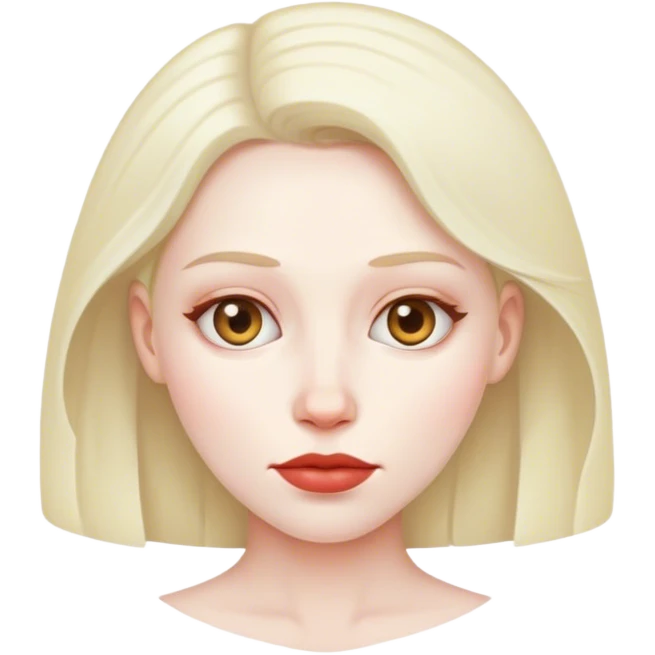 A woman with no lips at all emoji