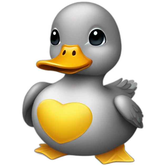 Cute cuddle duck as hacker emoji