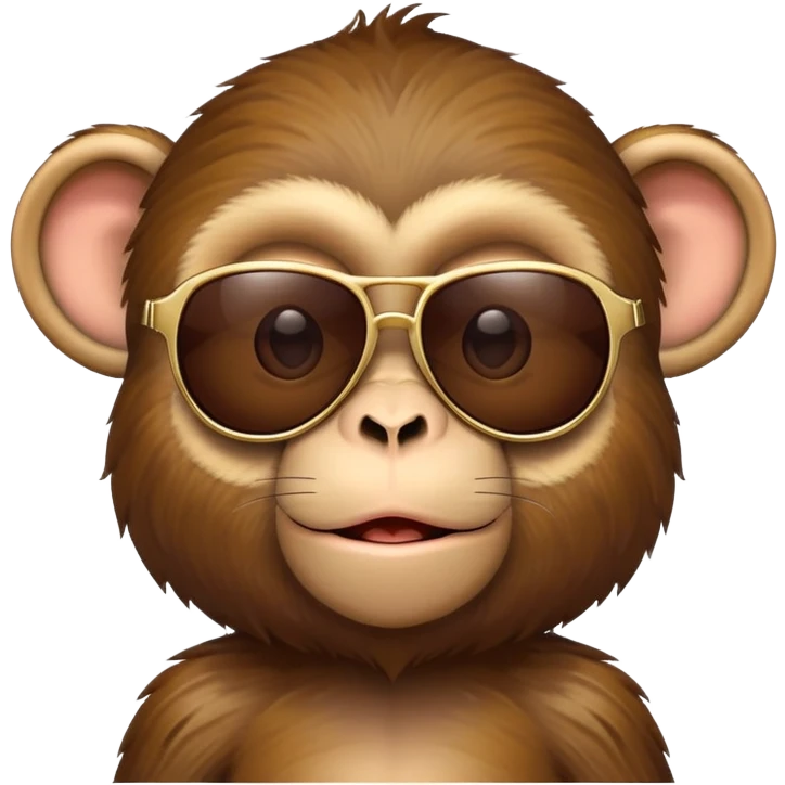 Funny monkey with sunglasses emoji