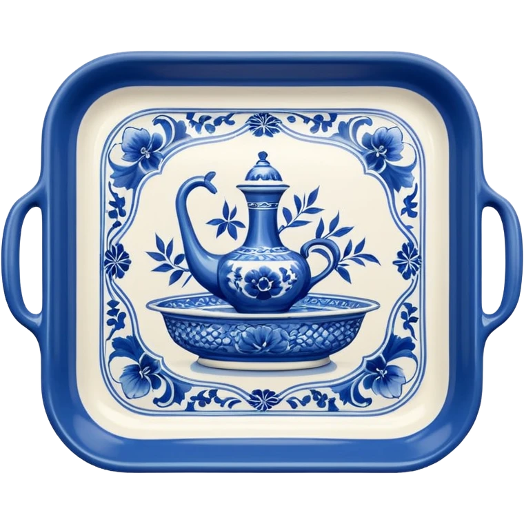 blue porcelain print tray  emoji