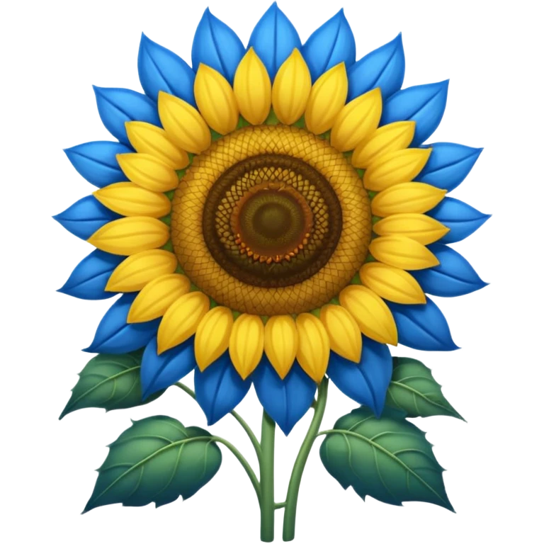 full blue sunflower emoji