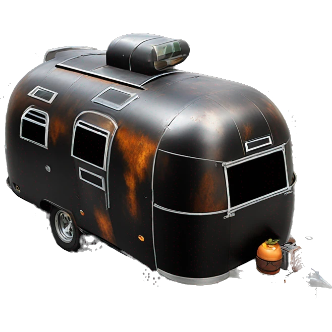 Darth Vader’s black painted airstream rc caravan rusted  emoji