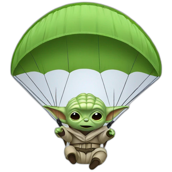 Yoda paragliding emoji