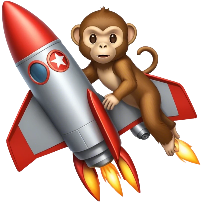 monkye in a rocket  emoji