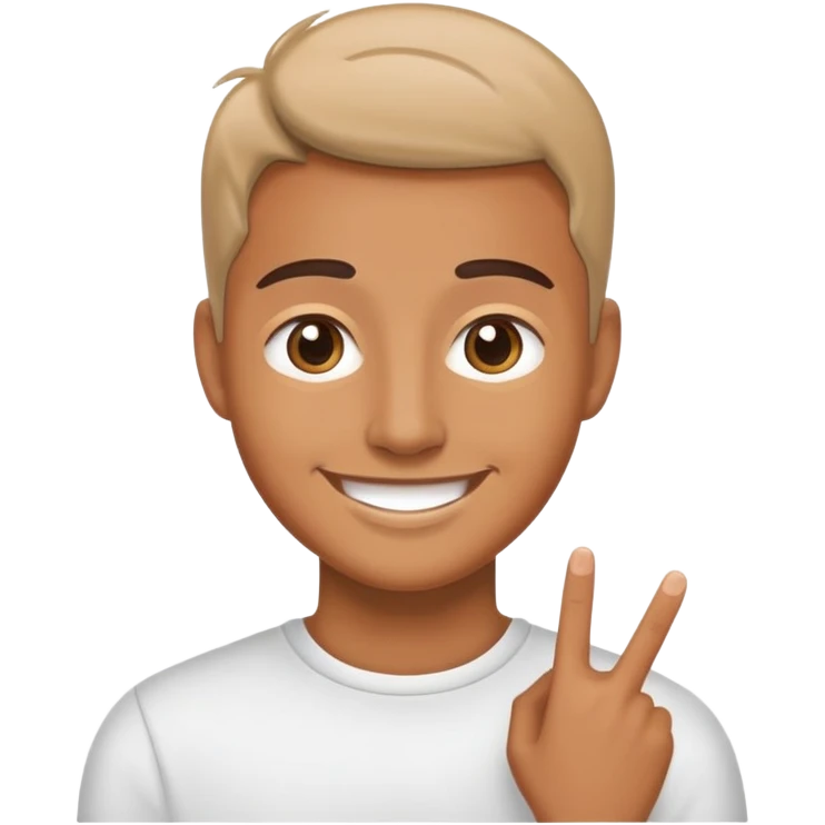 person using a simple app with a smile emoji