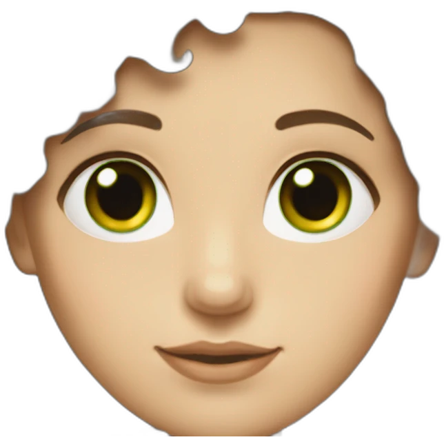 white-woman-dark-brown-wavy-hair-green-eyes emoji